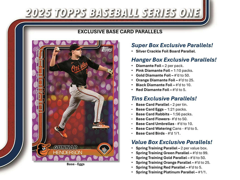 2025 Topps Series 1 Baseball Blaster Box (Holo Parallels)