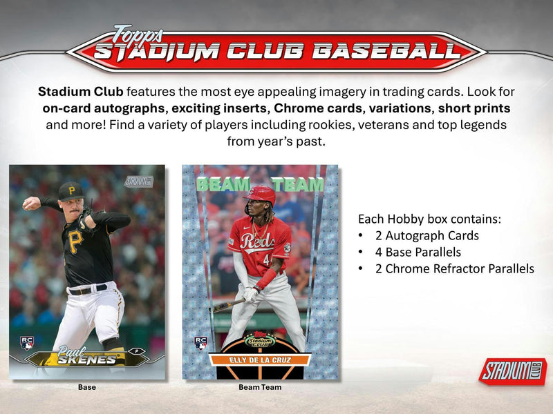 2024 Topps Stadium Club MLB Baseball Hobby Box (2 Autos) Nov 6th