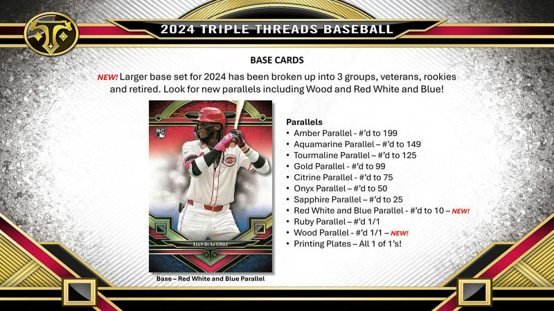 2024 Topps Triple Threads Baseball Hobby Box (Two Autos + Two Relics)