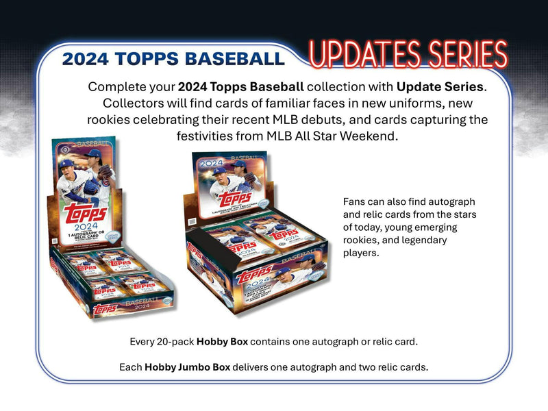 ONE HTA JUMBO PACK from 2024 Topps Update Series MLB Baseball Hobby Jumbo Box