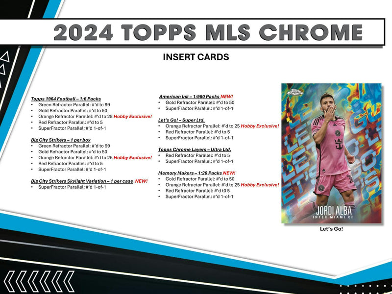 2024 Topps MLS Major League Soccer Chrome Hobby Box (2 Autos)