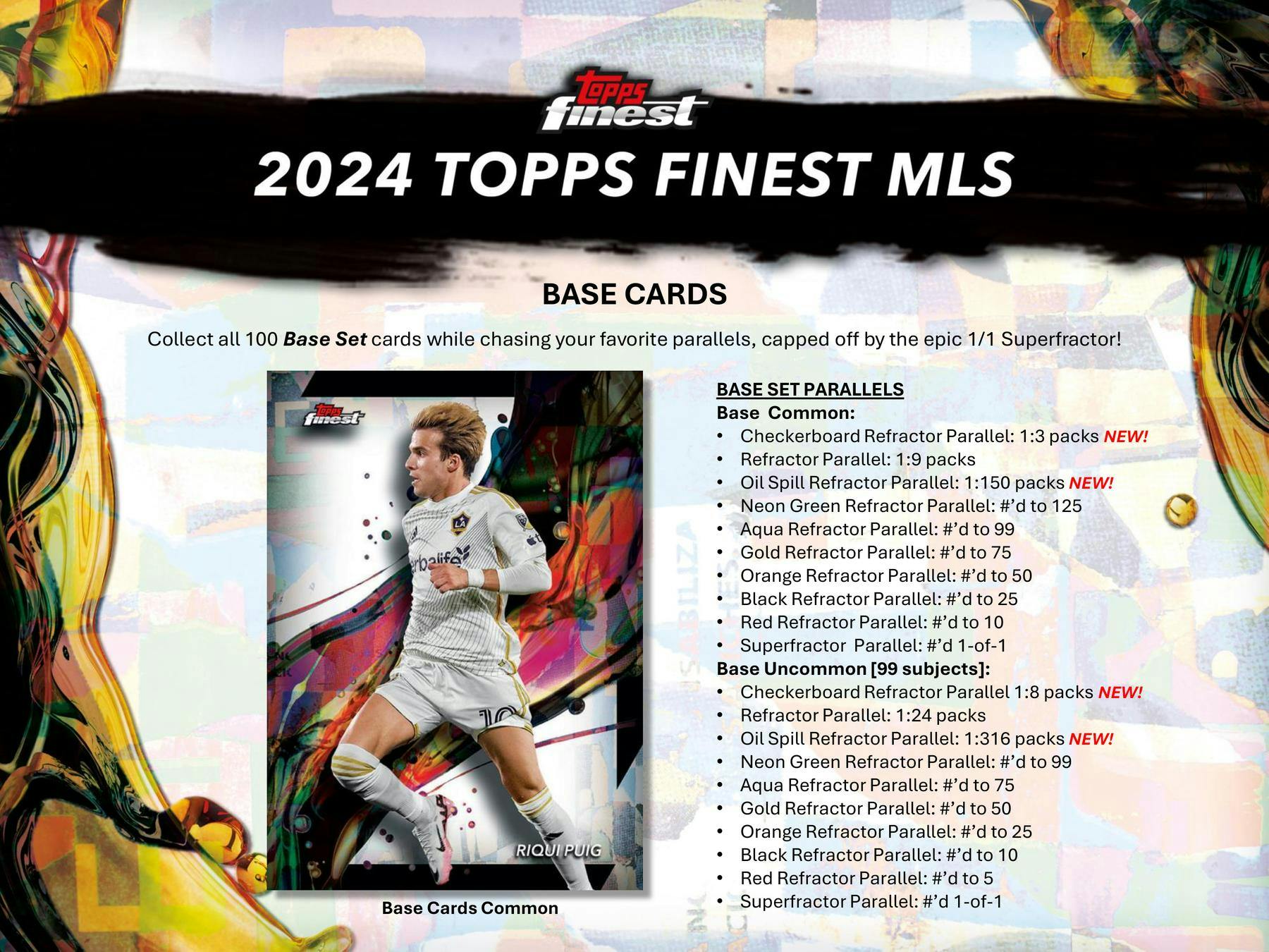 2024 Topps MLS Major League Soccer Finest Soccer Hobby Box (2 Autos) Messi