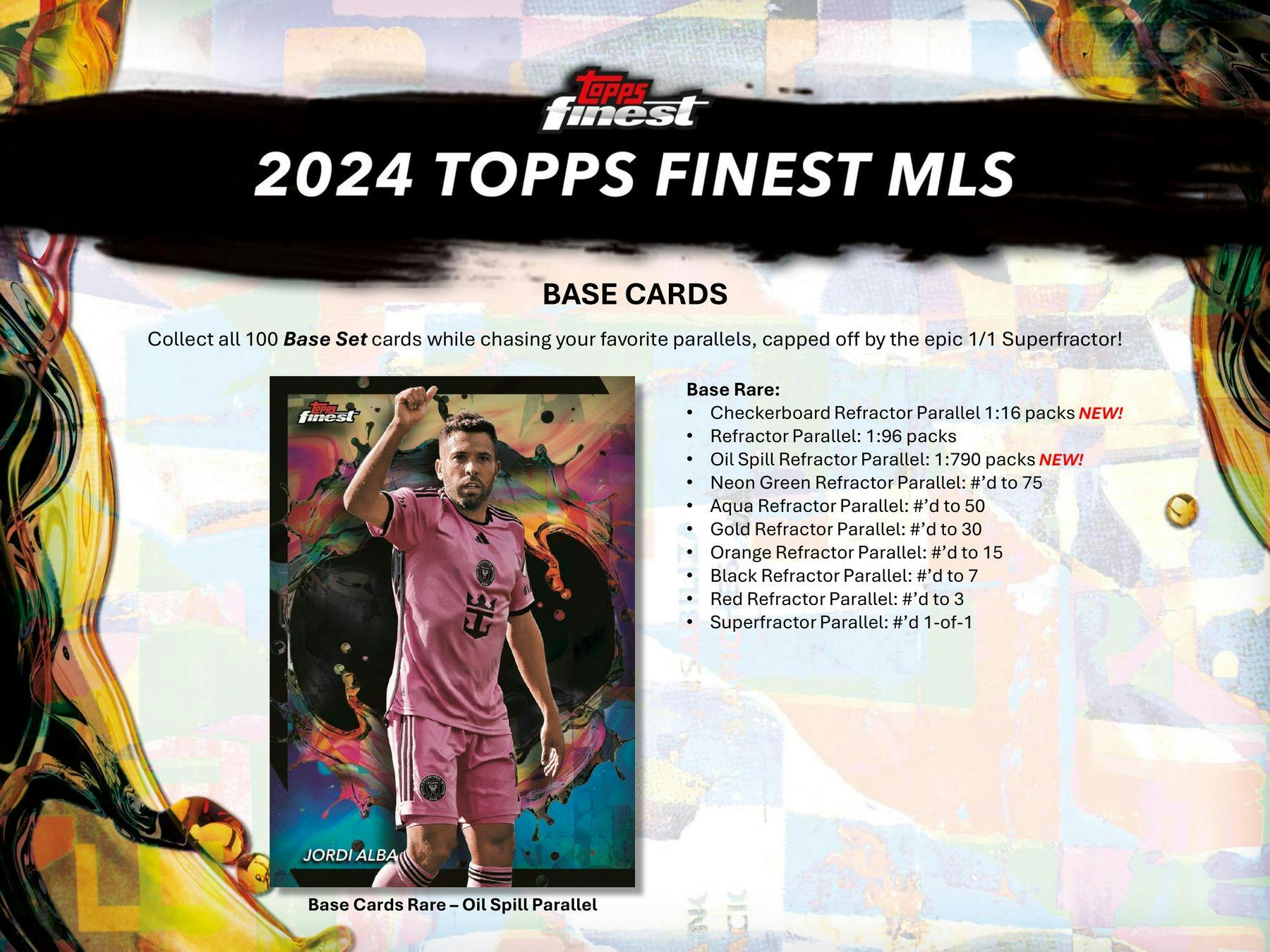 2024 Topps MLS Major League Soccer Finest Soccer Hobby Box (2 Autos) Messi