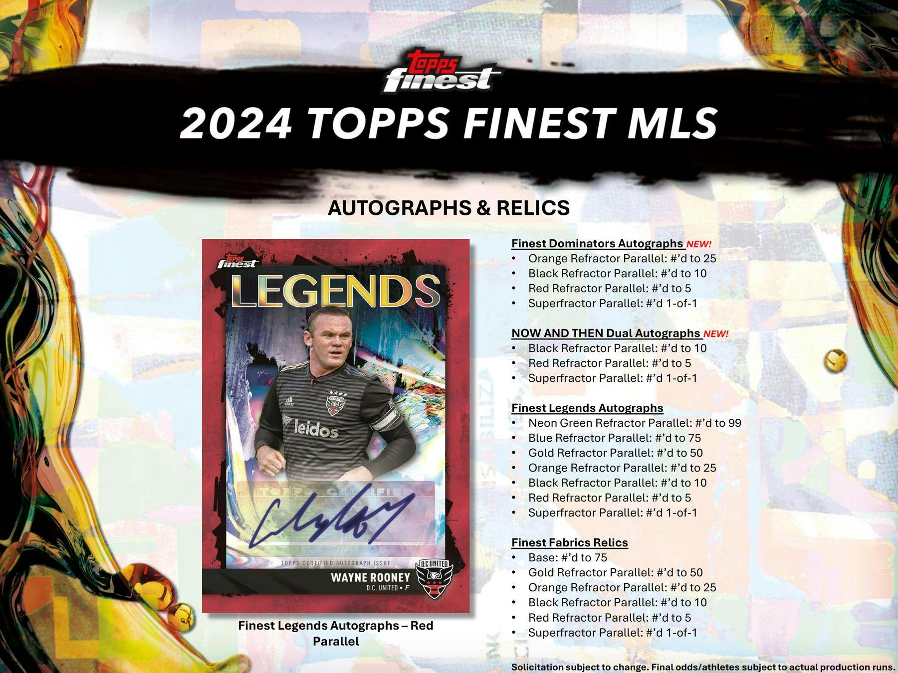 2024 Topps MLS Major League Soccer Finest Soccer Hobby Box (2 Autos) Messi