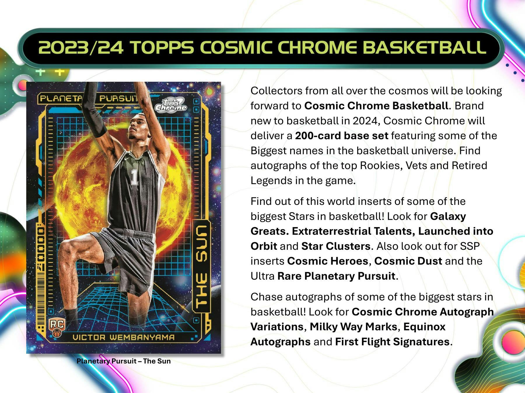 Two Hobby Packs of 2023/24 Topps Cosmic Chrome Basketball