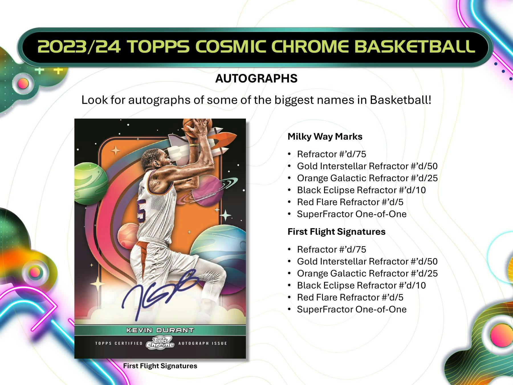 Two Hobby Packs of 2023/24 Topps Cosmic Chrome Basketball