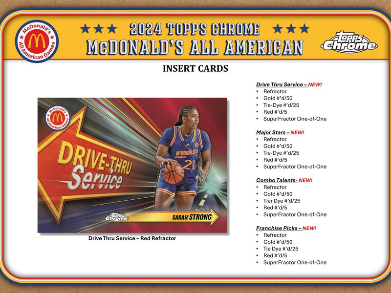 2024 Topps Chrome McDonald's All American Basketball Hobby Box (3 Autos)(Cooper Flagg)