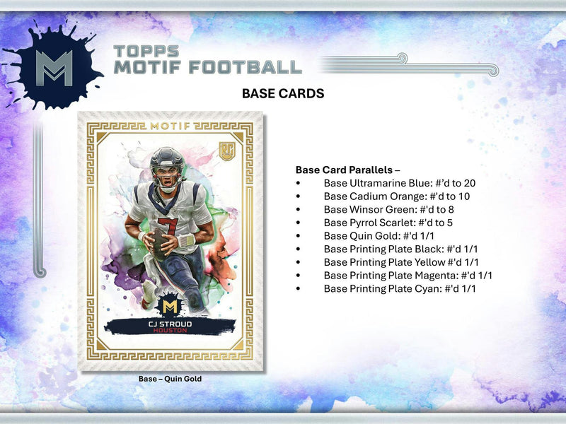 LIMITED 2023 Topps Motif Football Hobby Box (6 Autographs / Box)