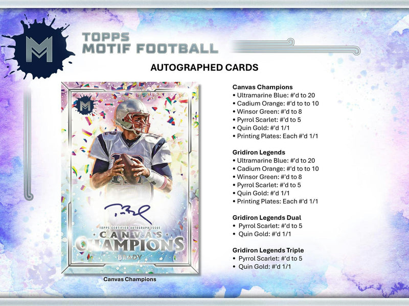 LIMITED 2023 Topps Motif Football Hobby Box (6 Autographs / Box)