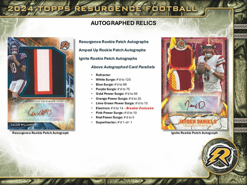 2024 Topps Resurgence Football Blaster Box (6 Rookie Cards) May 9th