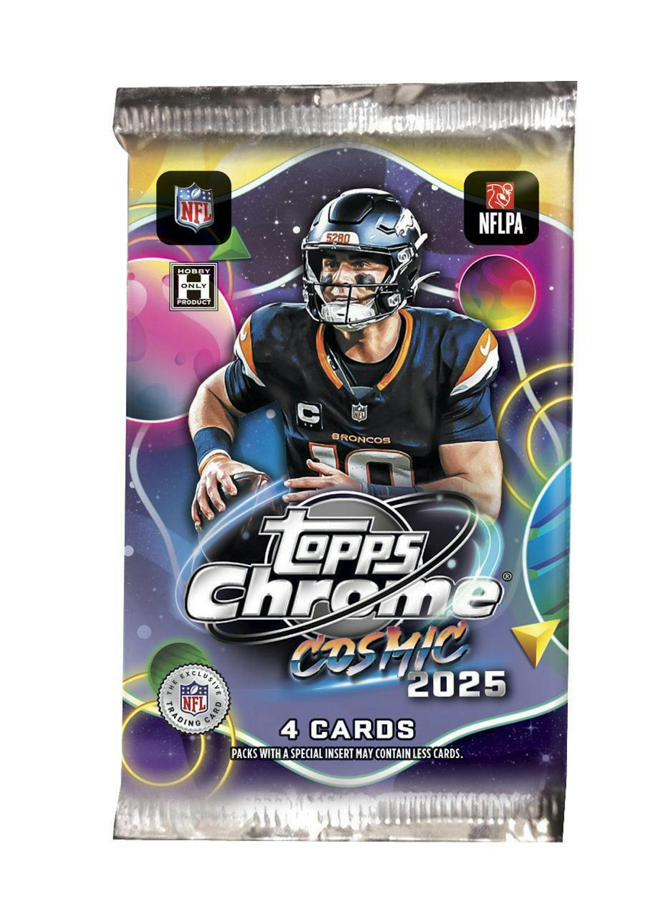 One (1) Packs of 2025 Topps Cosmic Chrome Football from Hobby Box - NFL Hobby Box