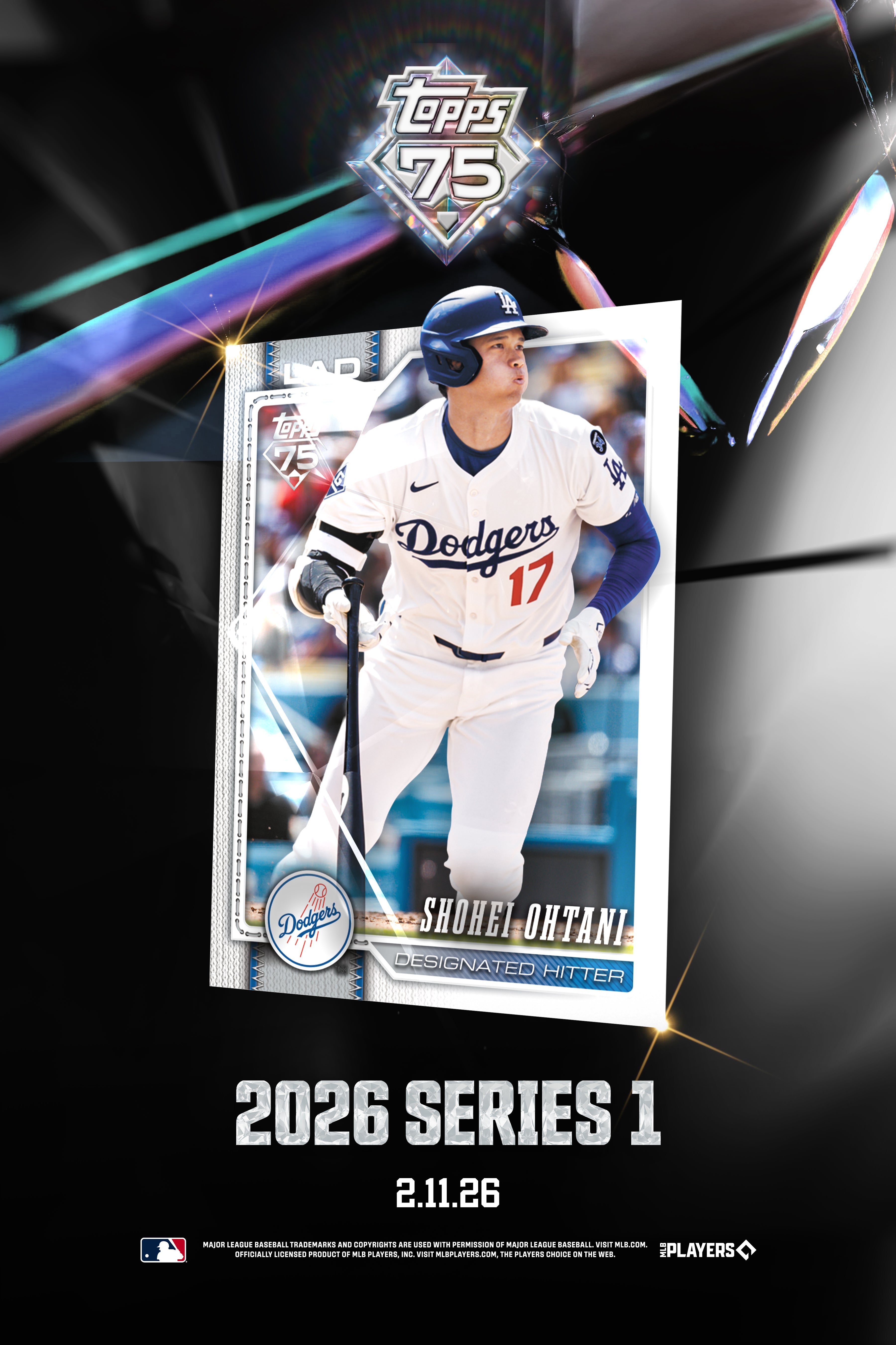One (1) Silver (Blue/White) Hobby Box Topper Pack from 2026 Topps Series 1 Baseball - MLB Hobby Box