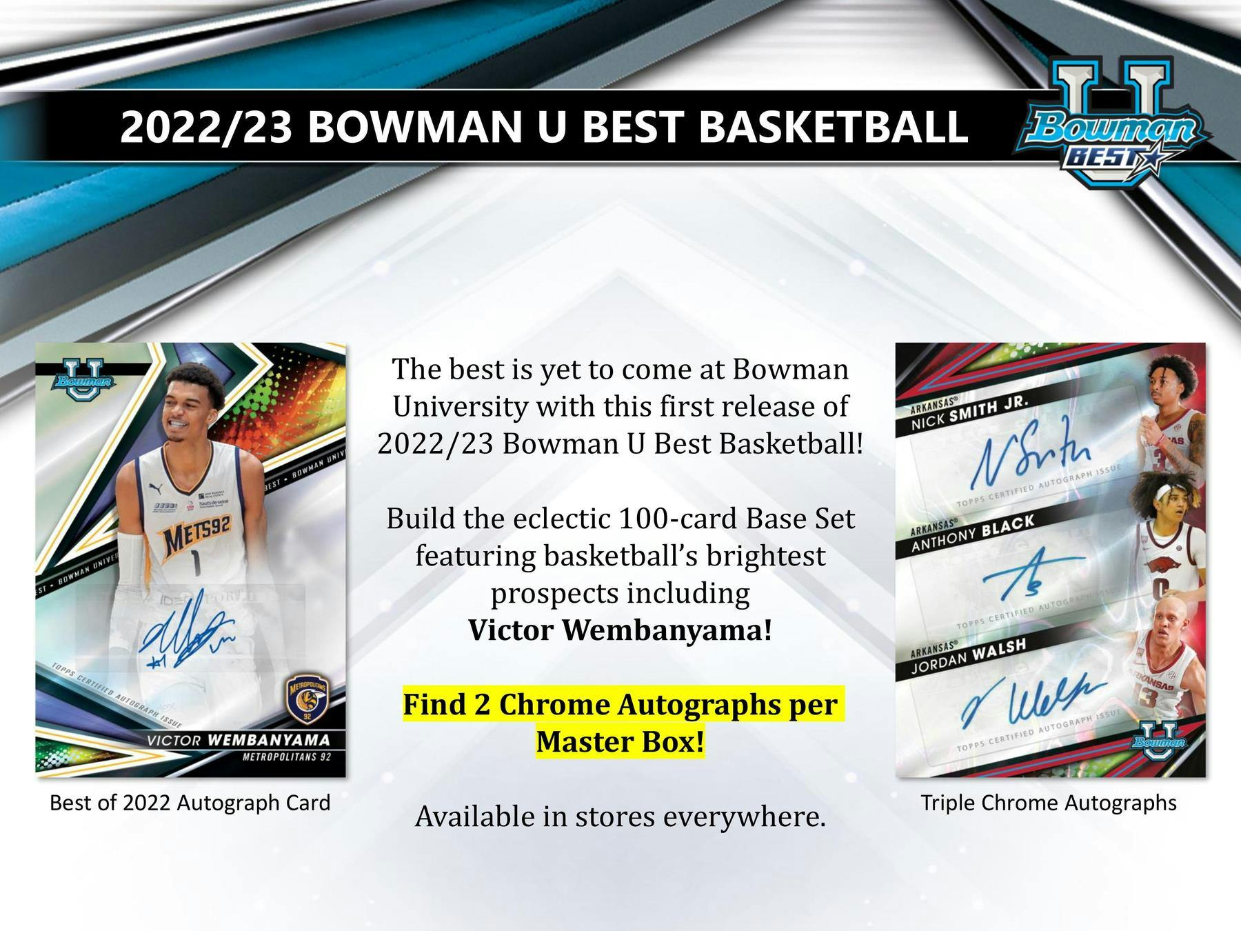 One Mini Box of 2022/23 Bowman University’s Best Basketball (Wembanyama / Caitlin Clark??) - NBA Hobby Box