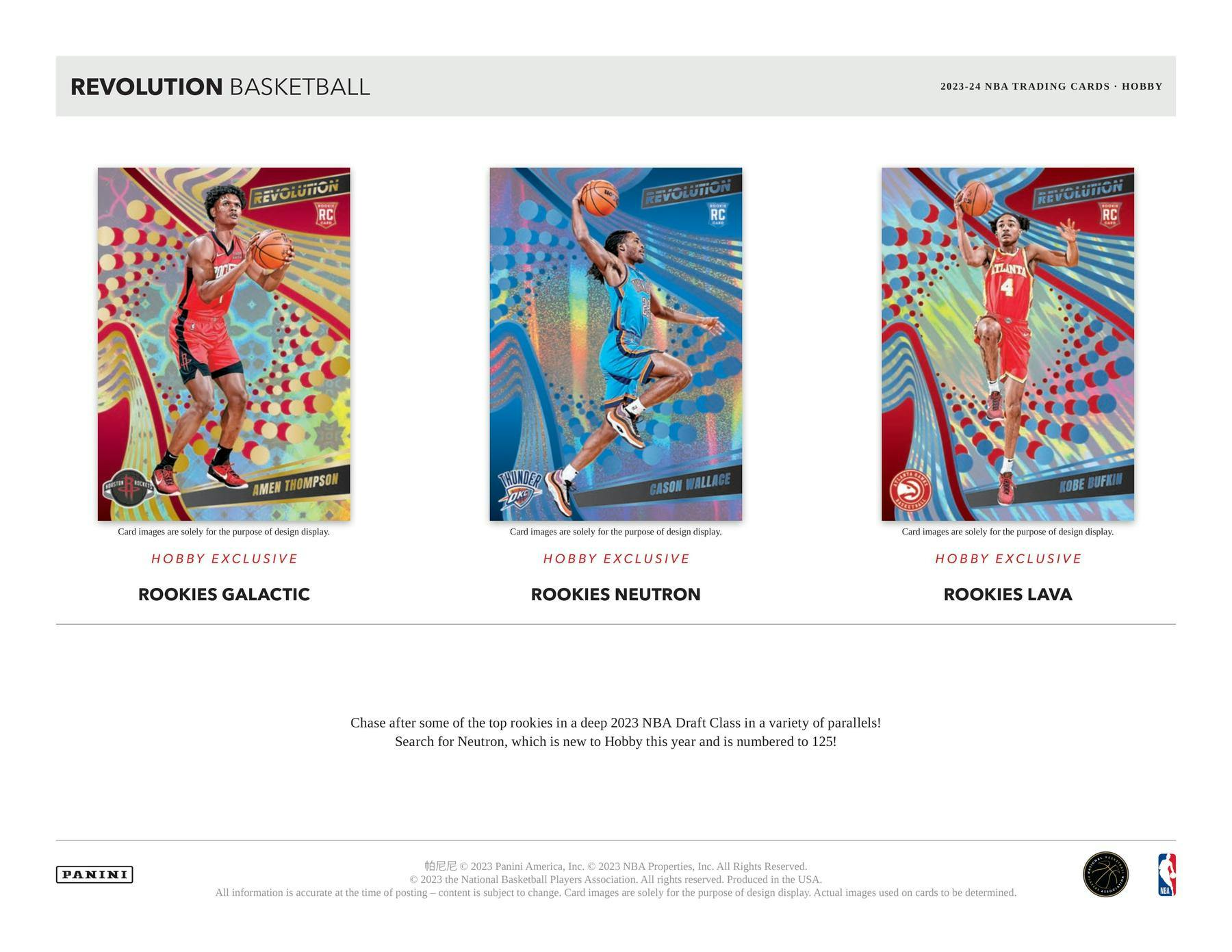 ONE PACK 2023/24 Panini Revolution Basketball Hobby (Galactic Parallels) - NBA Hobby Box