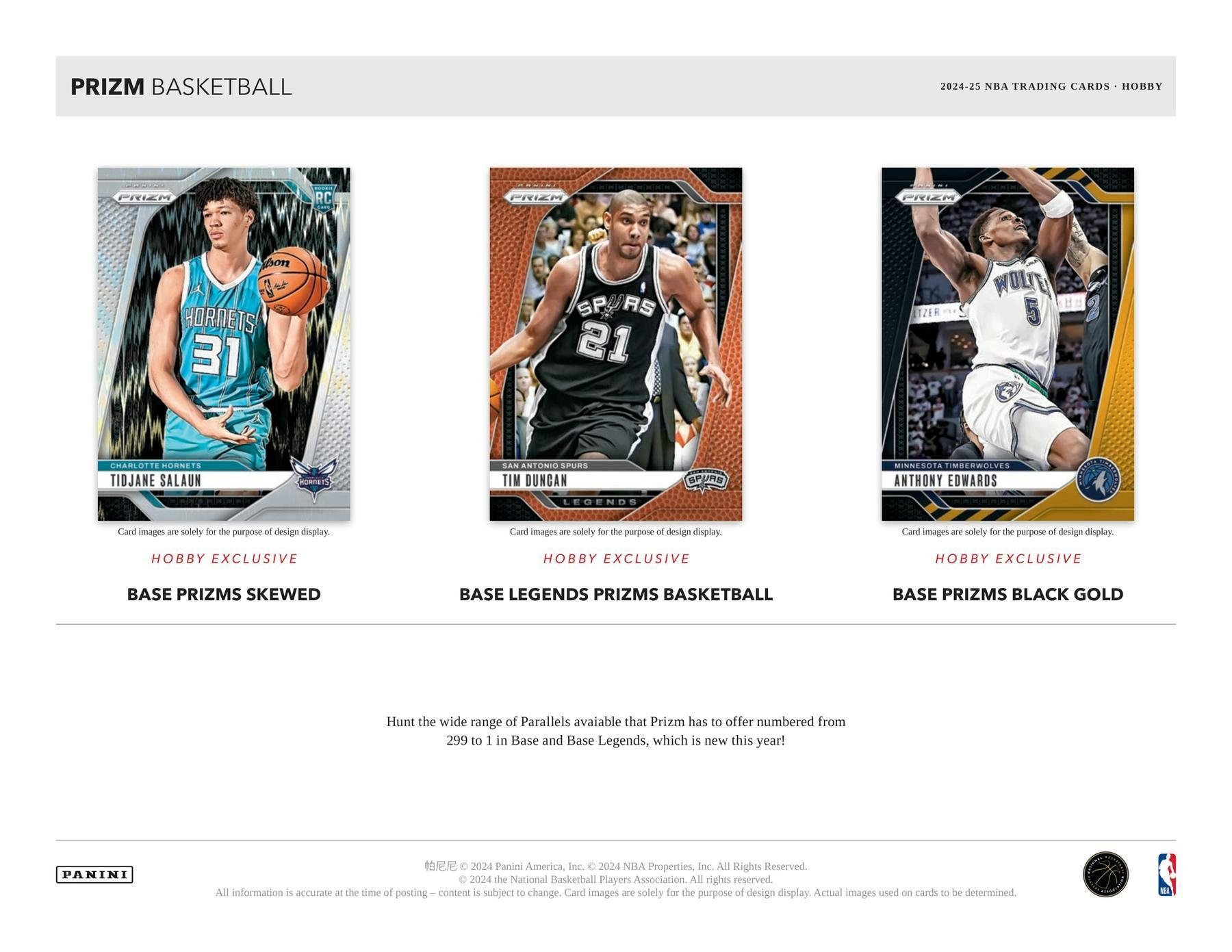One Pack of 2024/25 Panini Prizm Basketball Hobby - NBA Hobby Box
