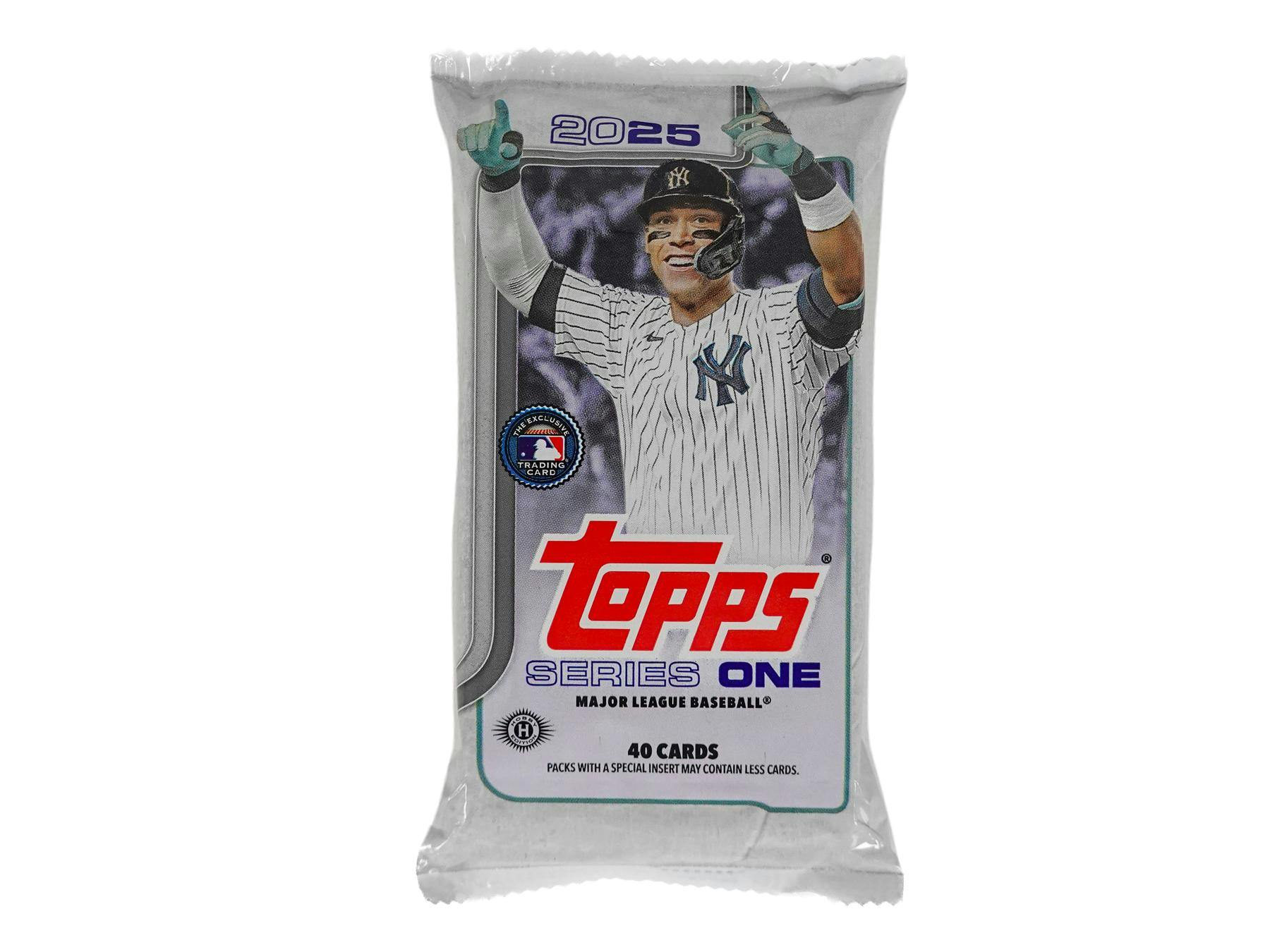 One Pack of 2025 Topps Series 1 MLB Baseball Hobby Jumbo (40 Cards) - MLB Hobby Box
