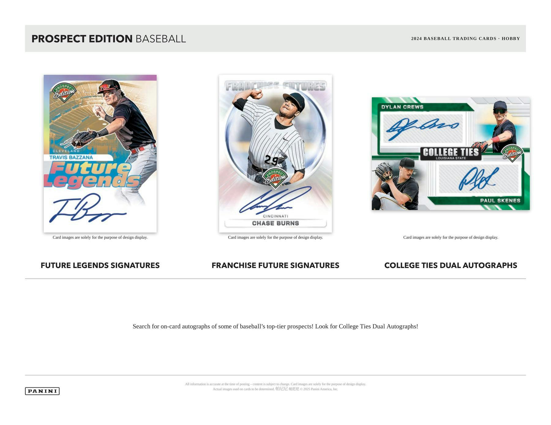 One Random Pack from a 2024 Panini Prospect Edition Baseball Hobby Box (1 Autograph) - Collectible Trading Cards