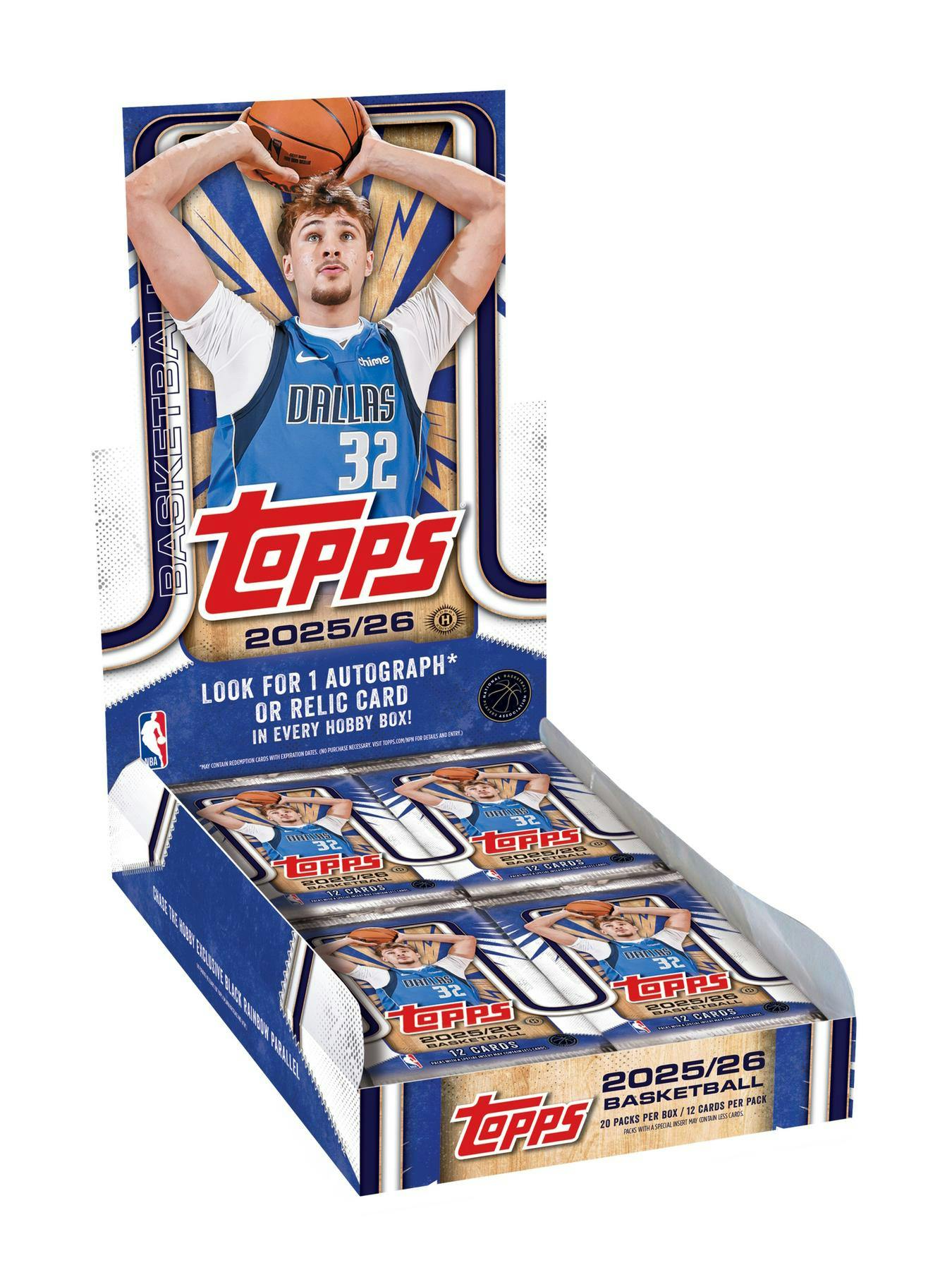 Pack Lot of 2025/26 Topps Basketball Hobby Box (4 Packs) - NBA Hobby Box