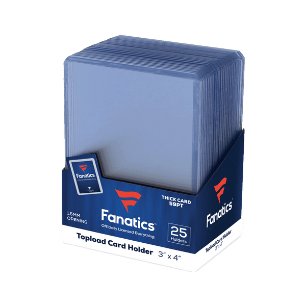 Fanatics 59pt 3x4 Thick Top Loader 25 Count Pack (59 Point Size or 1.5 mm)