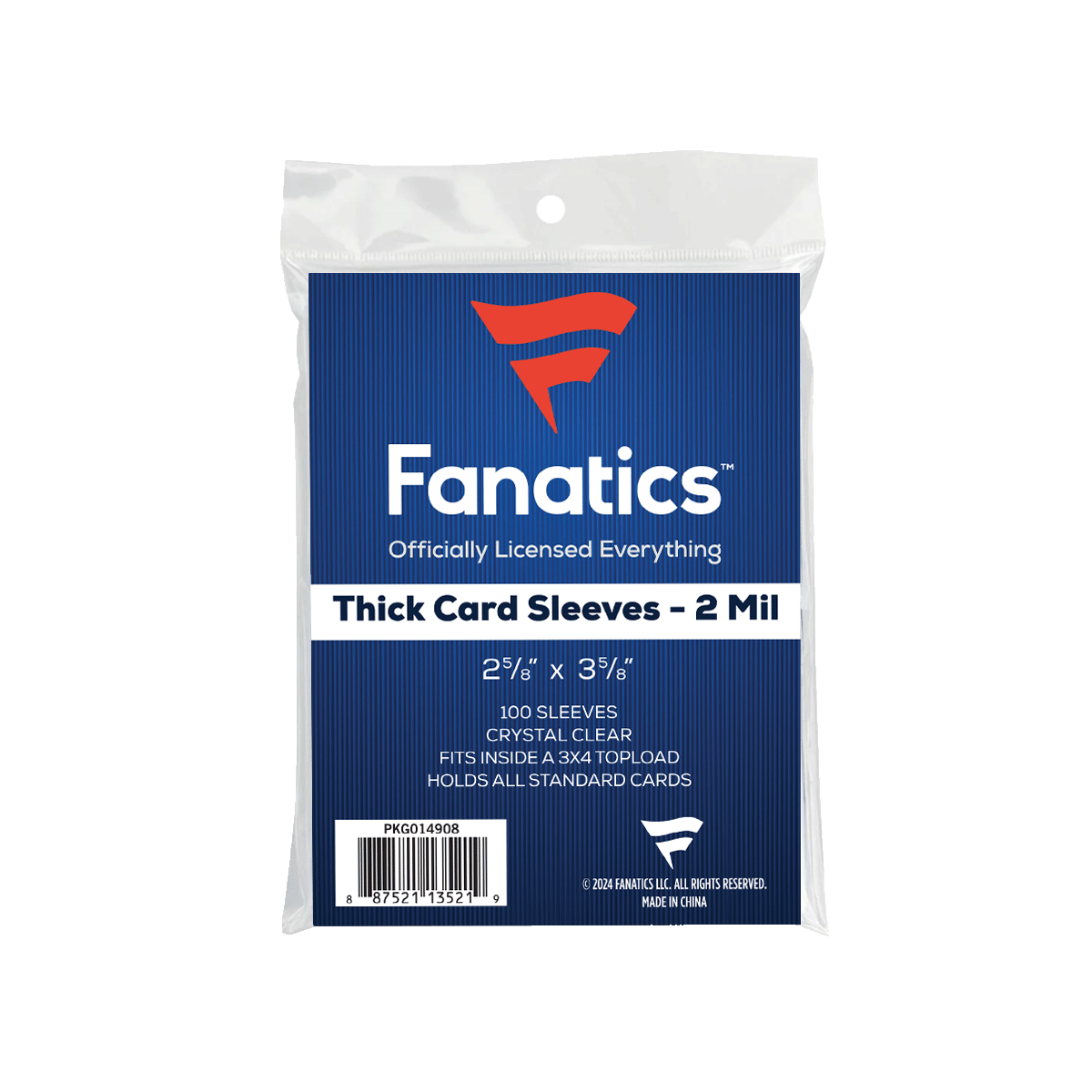 Fanatics Thick / Vintage / Grading Soft Sleeves 100 Count Penny Sleeve