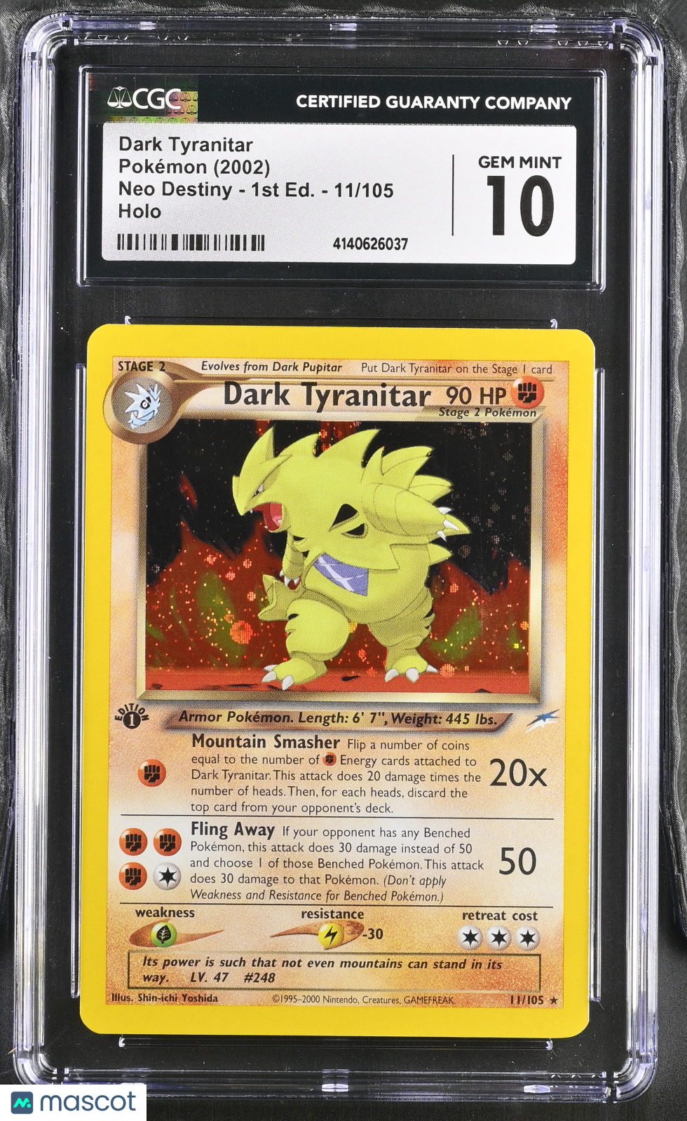Pokemon 2002 Neo Destiny 1st Edition Dark Tyranitar #11/105 CGC 10 GEM MINT - Graded TCG/CCG