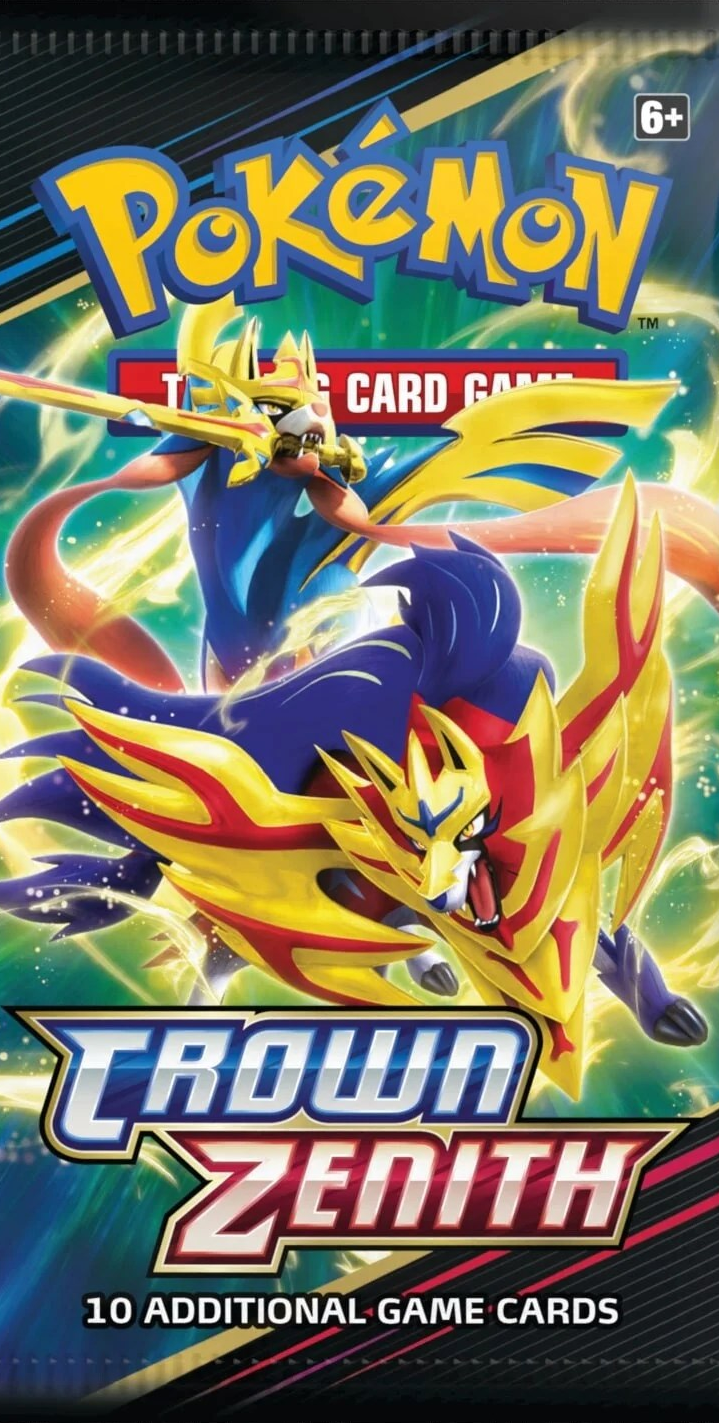 Pokemon Packs - Crown Zenith Booster Pack / Lot (2 6 or 12) Rip N Ship - Pokemon Booster
