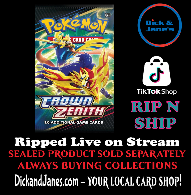 Pokemon Packs - Crown Zenith Booster Pack / Lot (2 6 or 12) Rip N Ship - Pokemon Booster