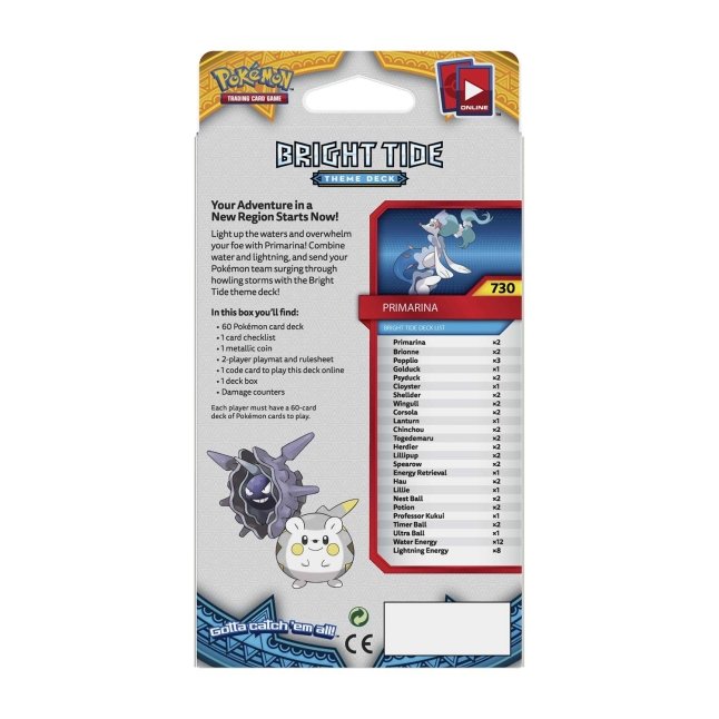 Pokémon TCG: Sun & Moon Bright Tide Theme Deck - Pokemon Deck