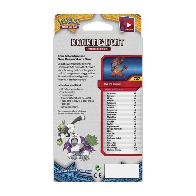 Pokémon TCG: Sun & Moon Roaring Heat Theme Deck - Pokemon Deck