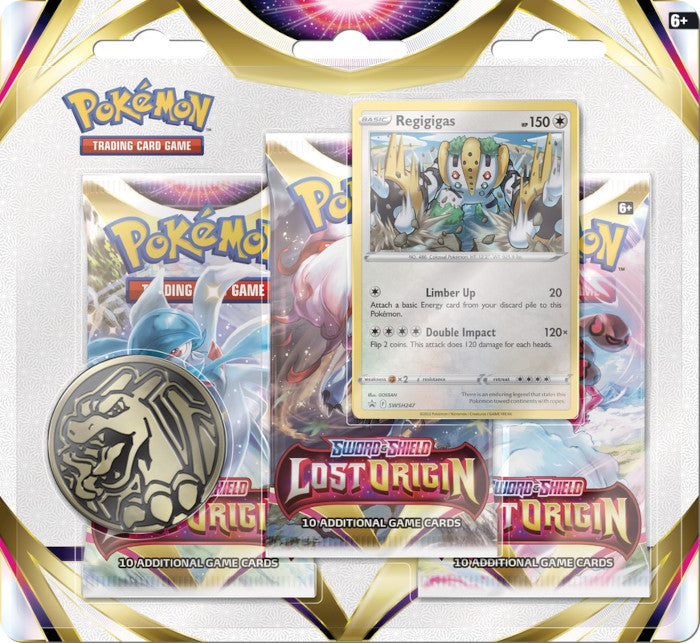 Pokémon TCG: Sword & Shield Lost Origin 3 Booster Blister - Regigigas - Pokemon Blister