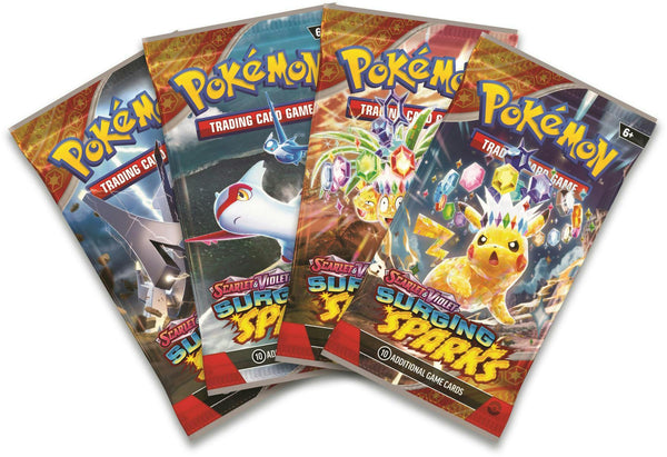 4 Packs of Surging Sparks Booster Box (Ripped Live)