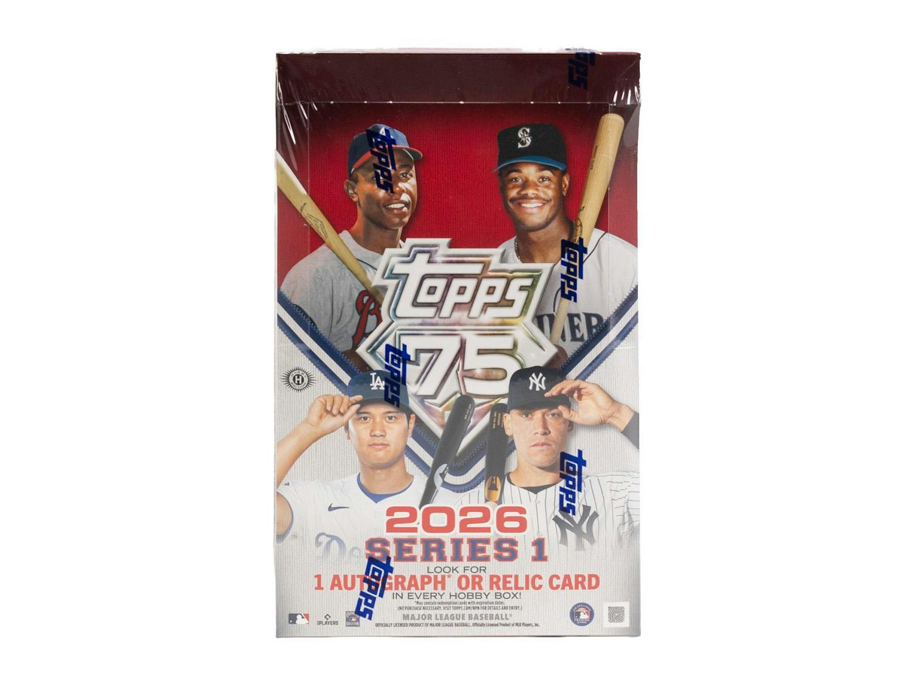2026 Topps Series 1 Baseball Hobby Box (1 Auto or Relic) 1 Promo Pack FEB 11th - MLB Hobby Box