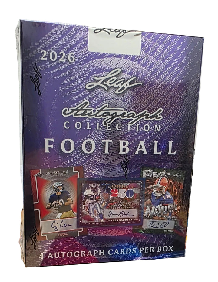 2026 Leaf Autograph Collection Football Hobby Box (4 Autos)