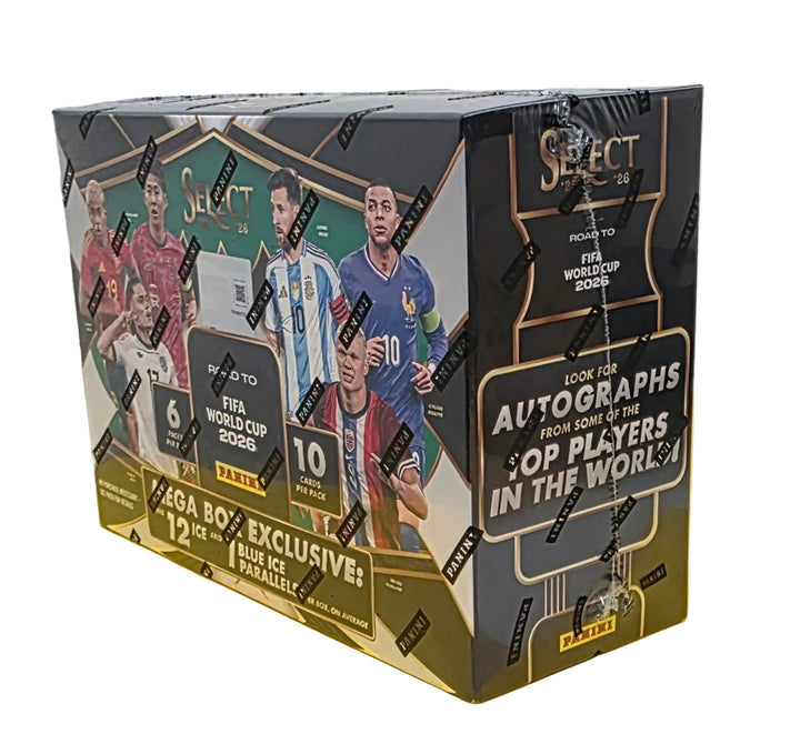 Hobby 2025/26 Panini Select FIFA Road to World Cup Soccer Mega Box (Blue Ice)