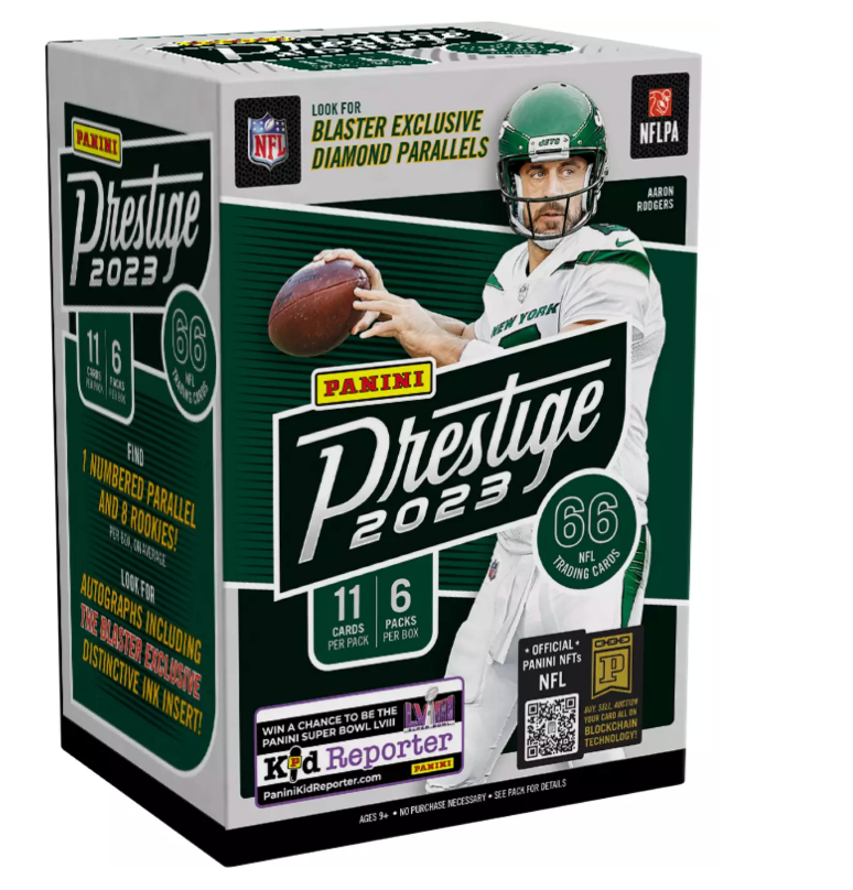 2023 Panini Prestige NFL Trading Cards Blaster Box (8 Rookie Cards)
