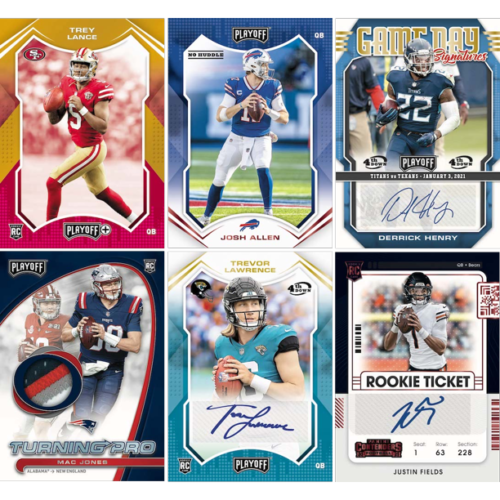 2021 Panini Playoff Football Hanger Box (Goal Line Parallels!) (60 Cards)