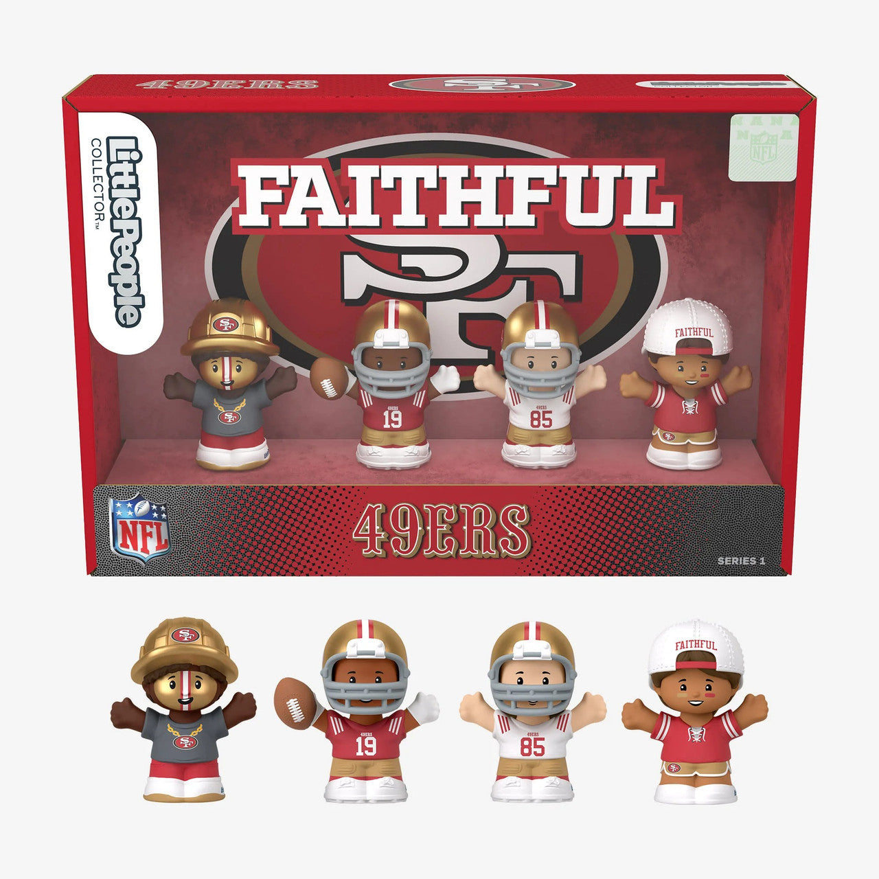 San Francisco 49ers Fisher-Price Little People 4-Pack NFL Figures Collector Set - NFL Little People