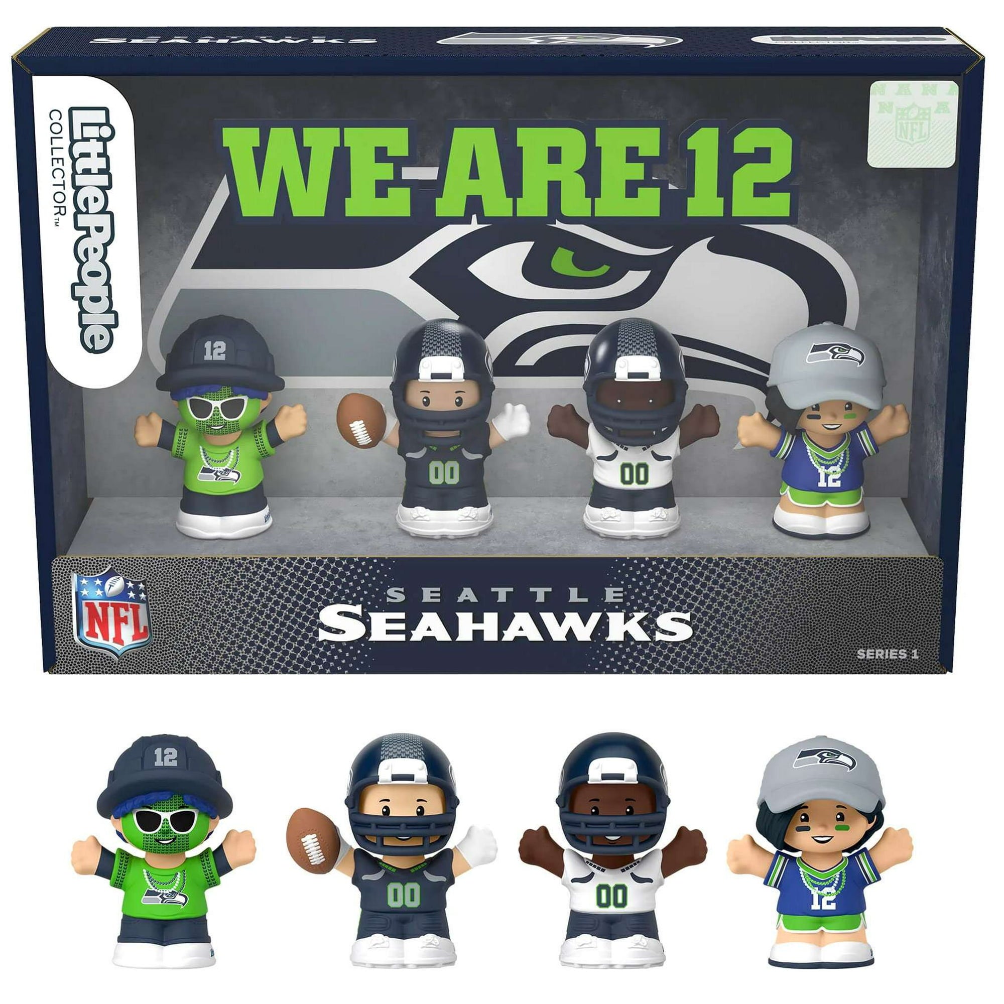 Seattle Seahawks Fisher-Price Little People 4-Pack NFL Figures Collector Set - NFL Little People
