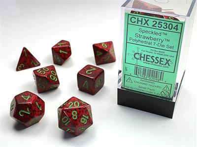 Speckled: Polyhedral Strawberry 7-Die Set CHX25304 - Dice Sets & Games
