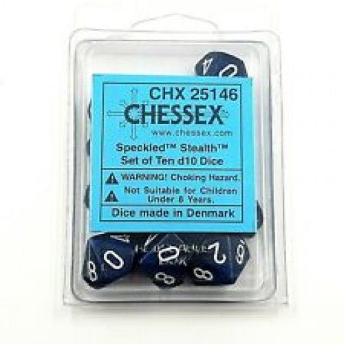Speckled Stealth d10 Dice (10 dice) CHX25146 - Dice Sets & Games