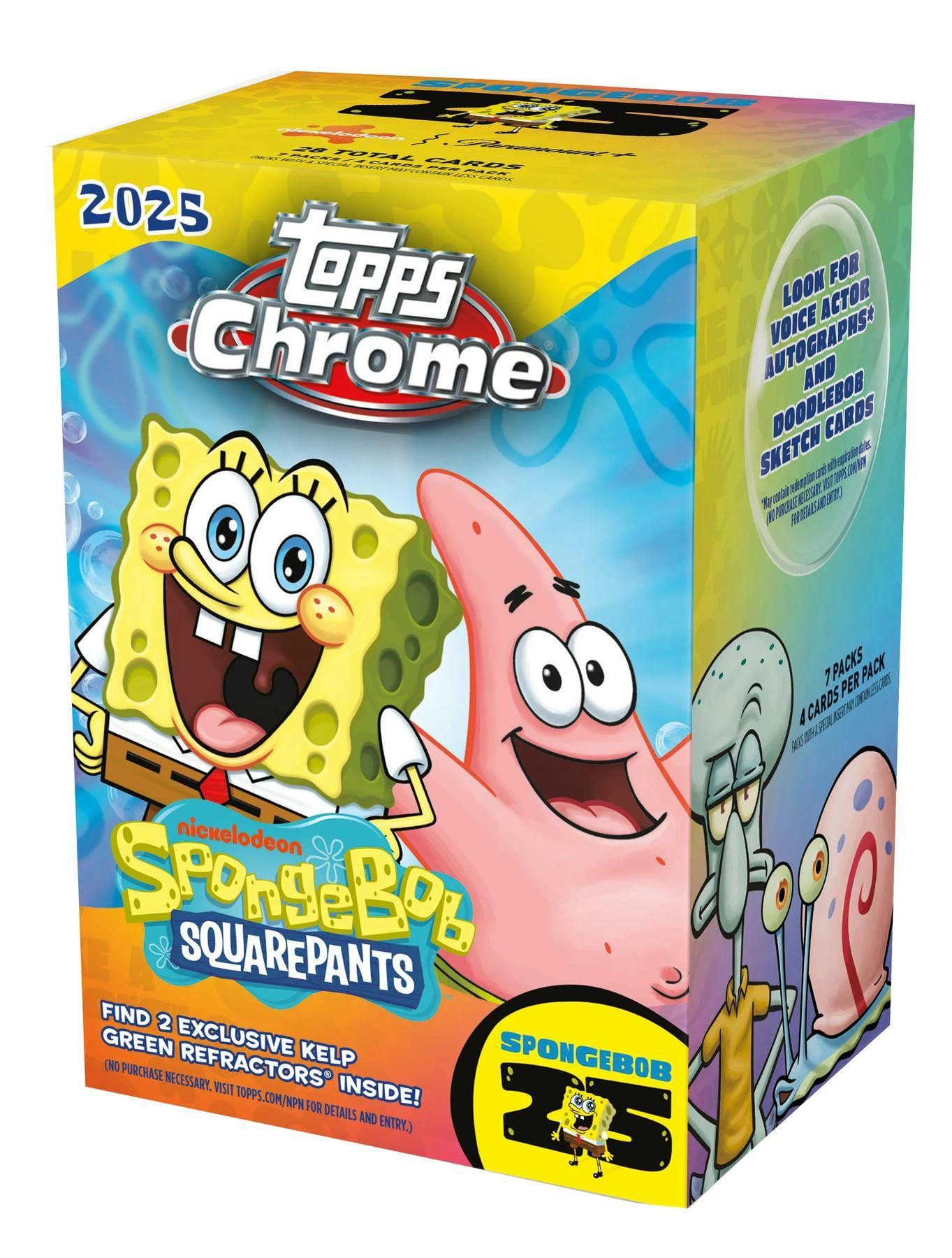 SpongeBob Chrome 25th Anniversary Blaster Box (Topps 2025) - Trading Cards