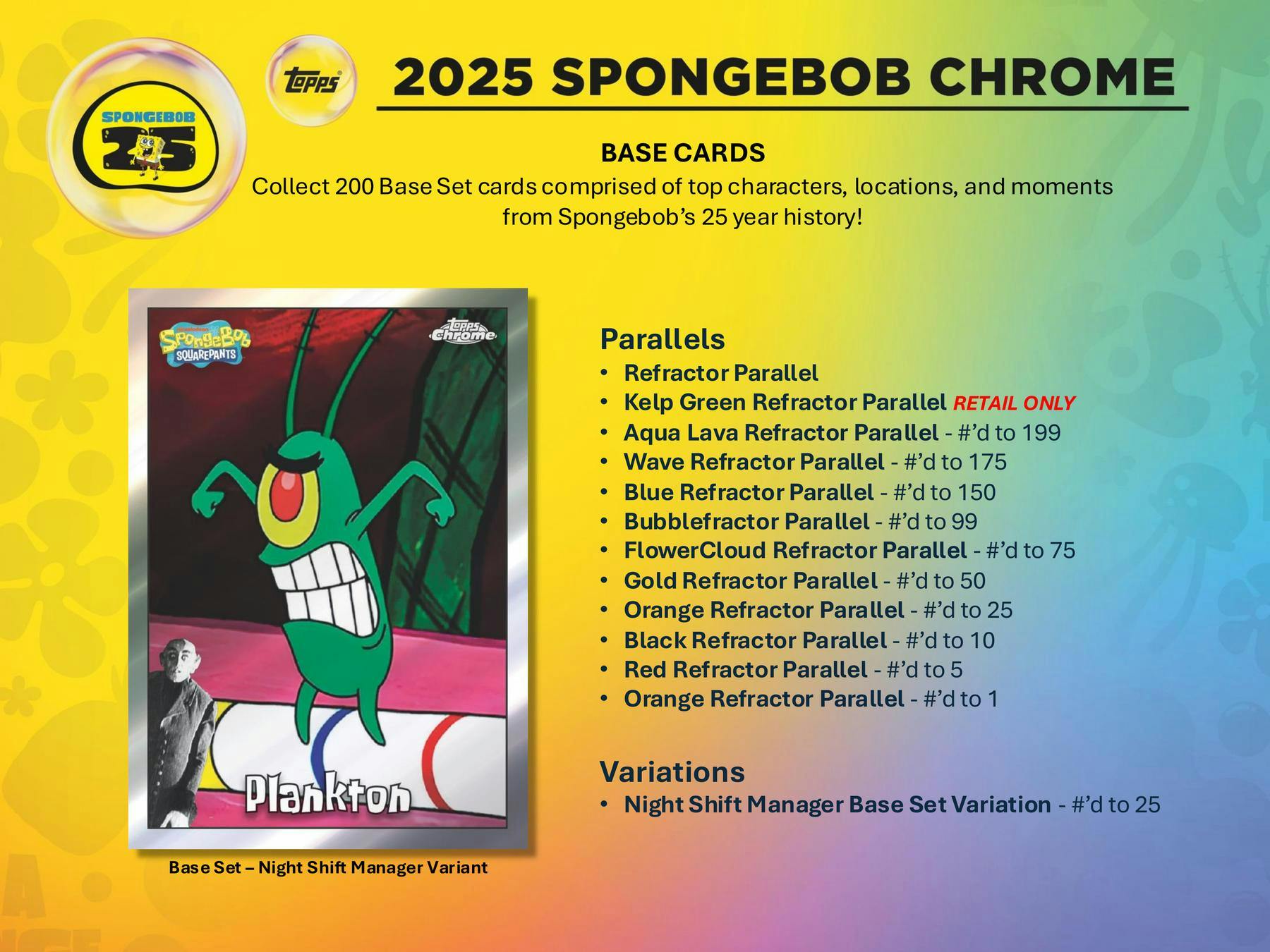 SpongeBob Chrome 25th Anniversary Blaster Box (Topps 2025) - Trading Cards