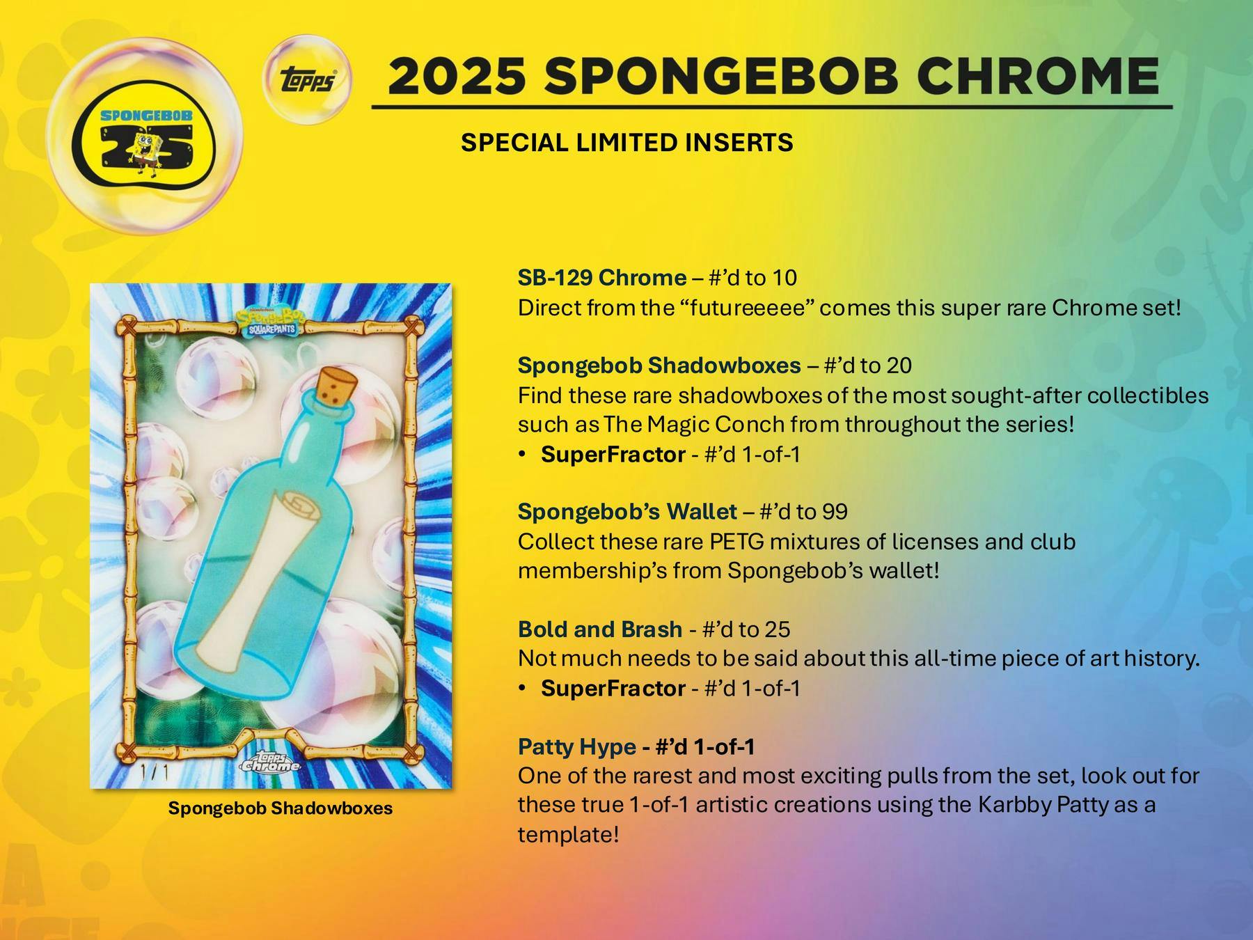 SpongeBob Chrome 25th Anniversary Blaster Box (Topps 2025) - Trading Cards