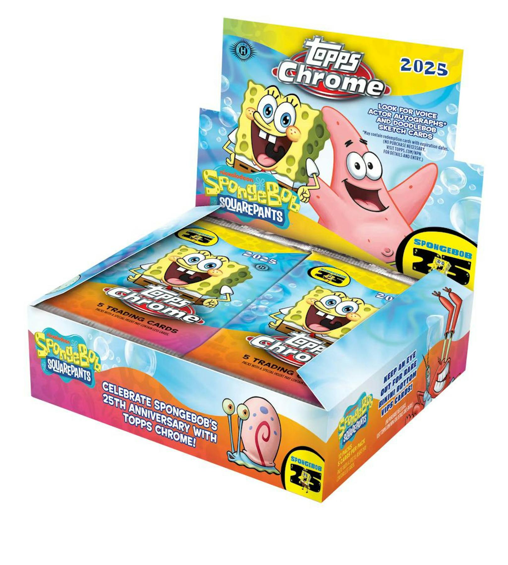 SpongeBob Chrome 25th Anniversary Hobby Box (Topps 2025) - Trading Cards