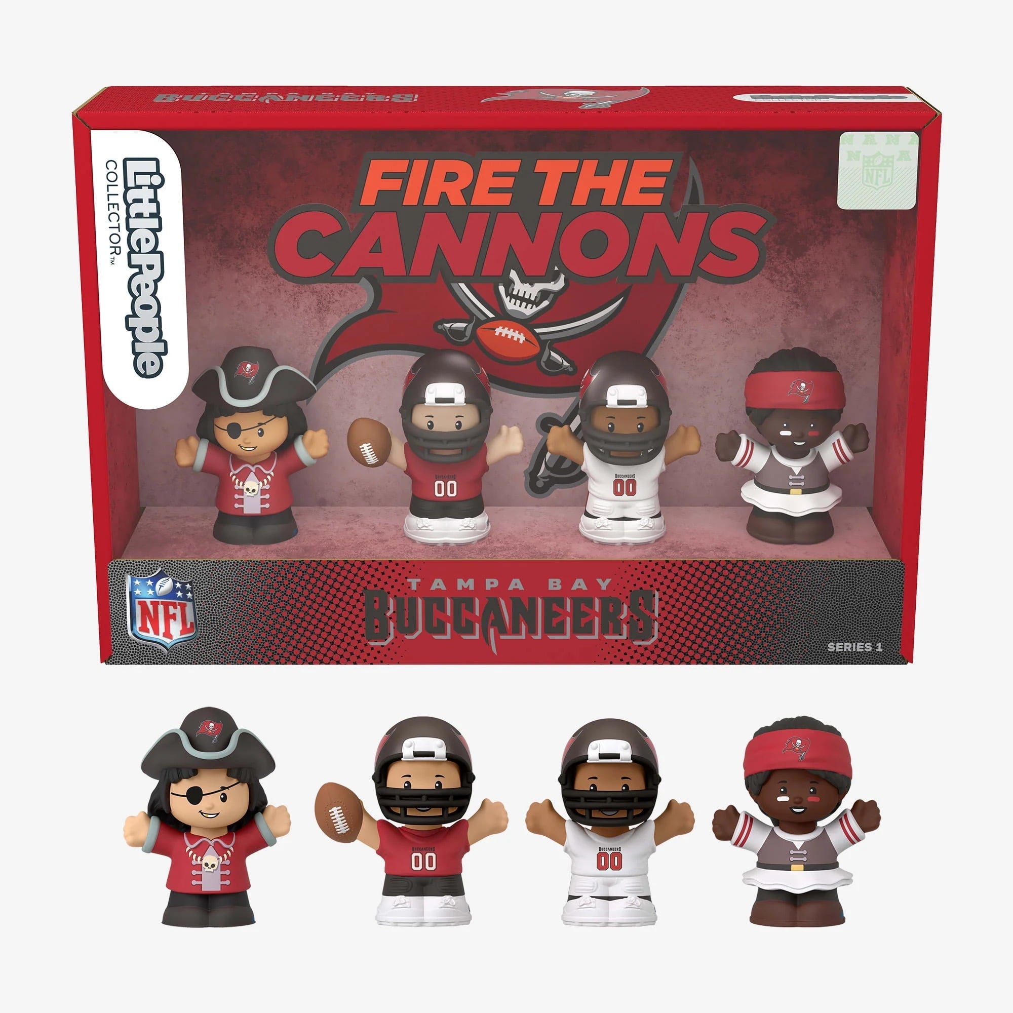 Tampa Bay Buccaneers Fisher-Price Little People 4-Pack NFL Figures Collector Set - NFL Little People
