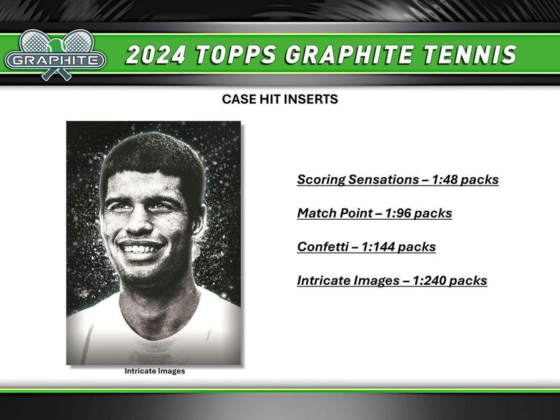 2024 Topps Graphite Tennis Hobby Box (2 Autographs)