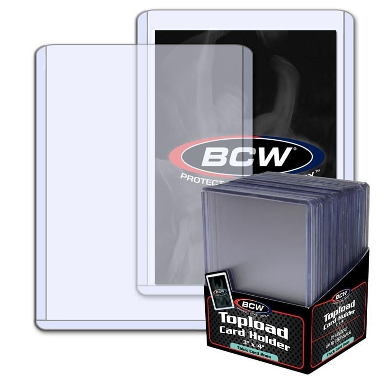 Thick Card Topload Holder - 79 Point Jersey or Relic (In Store Only) - Toploaders