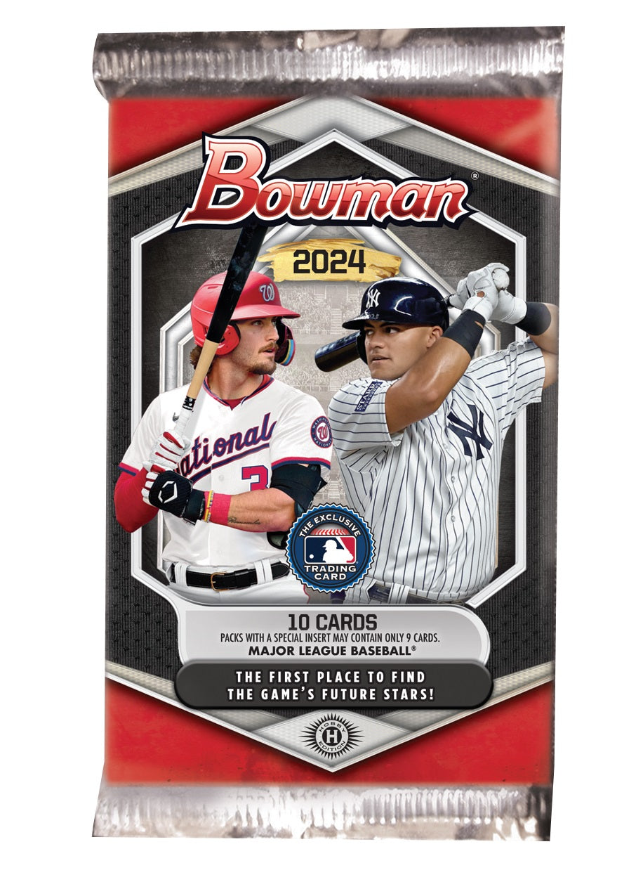 Two Pack Lot of 2024 Bowman Baseball Hobby Packs (2 Packs) - MLB hobby