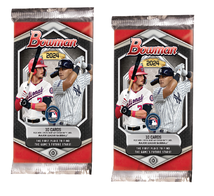 Two Pack Lot of 2024 Bowman Baseball Hobby Packs (2 Packs) - MLB hobby