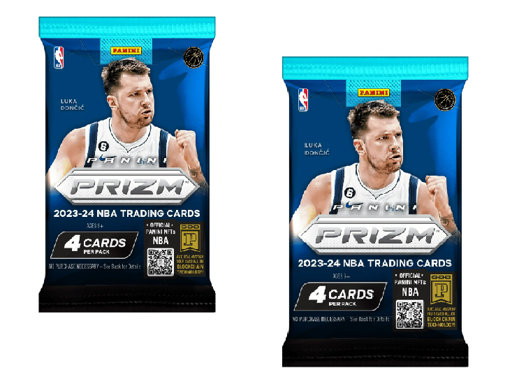 TWO PACKS 2023/24 Panini Prizm Basketball Retail (4 Cards/Pack) - NBA Mega Box